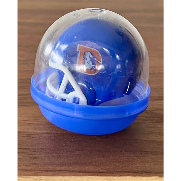 Vintage NFL Mini Gumball Vending Machine Denver Broncos Football Plastic Helmet - Picture 2 of 12